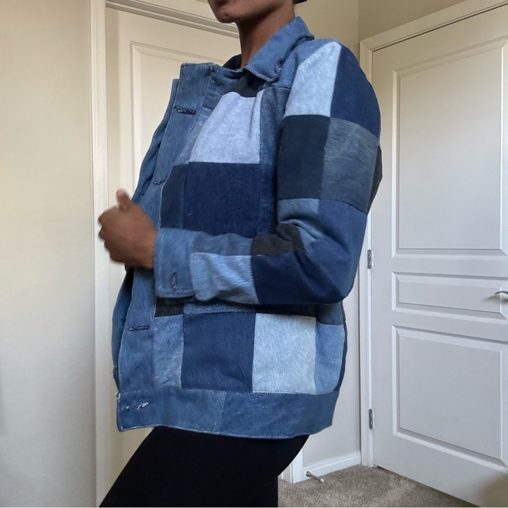 Vintage Patchwork Denim Jacket - image 5
